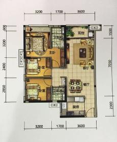 佛山美的花灣城3座01、02單元4座01、02、04單元90.00㎡